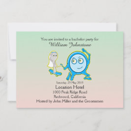 Die Speisekarte lief mit der Spoon-Bachelor-Party  Einladung