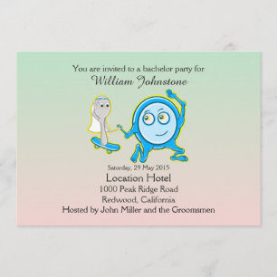 Die Speisekarte lief mit der Spoon-Bachelor-Party  Einladung