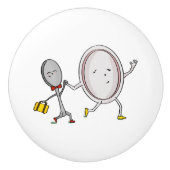 Die Speisekarte wurde mit dem Spoon-Kinderzimmer-D Keramikknauf (Vorderseite)