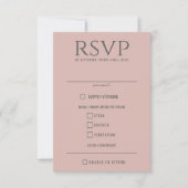 Die Speisen des Pastel Beach RSVP Karte (Vorderseite)