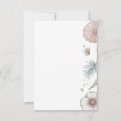 Die Speisen des Pastel Beach RSVP Karte (Rückseite)