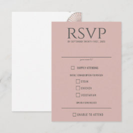 Die Speisen des Pastel Beach RSVP Karte