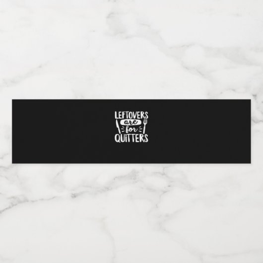 Die Speisen sind für die Gäste, die alles klassisc Wasserflaschenetikett (Einzelnes Label)