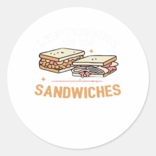 Die Speisen sind für Quitters Sandwiches wichtig Runder Aufkleber