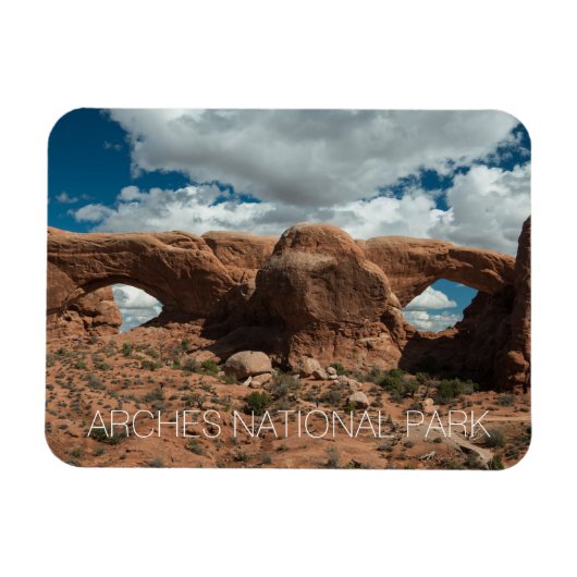 Die Spektakel, Nord- und Südfenster, Arches NP Magnet (Horizontal)