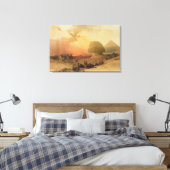 Die Sphinx in Gizeh Leinwanddruck (Insitu (Schlafzimmer))