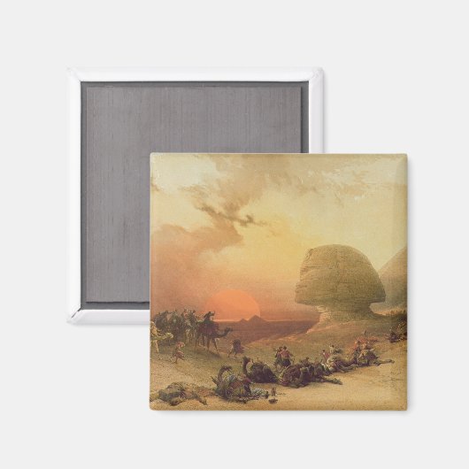 Die Sphinx in Gizeh Magnet (Vorderseite/Rückseite)