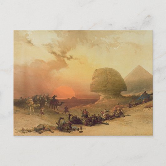 Die Sphinx in Gizeh Postkarte (Vorderseite)
