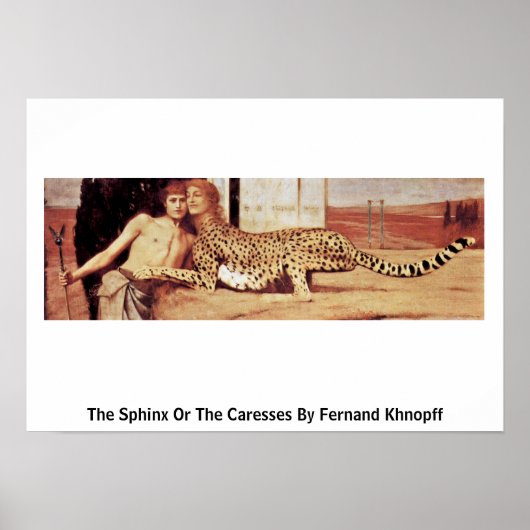 Die Sphinx oder die Kleider von Fernand Khnopff Poster (Vorne)