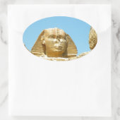 Die Sphinx Ovaler Aufkleber (Tasche)
