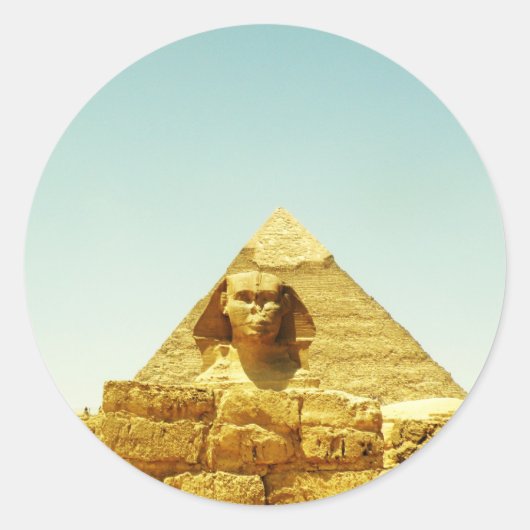 Die Sphinx Runder Aufkleber (Vorderseite)
