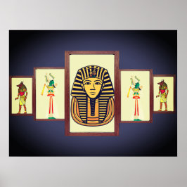 Die Sphinx und ägyptischen Gottheiten Schönes Post Poster