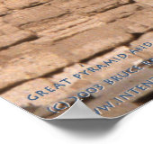 Die Sphinx und die Große Pyramide von Gizeh Poster (Ecke)