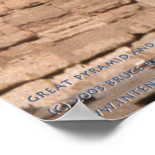 Die Sphinx und die Große Pyramide von Gizeh Poster (Ecke)