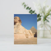 Die Sphinx und die Pyramide von Ghafre, Gizeh Postkarte (Stehend Vorderseite)