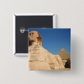 Die Sphinx und die Pyramide von Khafre, Giseh Button (Vorne & Hinten)