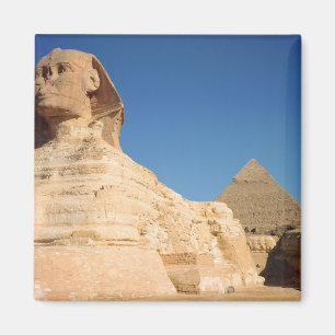 Die Sphinx und die Pyramide von Khafre, Giseh Magnet