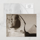 Die Sphinx und die Pyramide von Menkaure, Ägypten Postkarte (Vorne/Hinten)