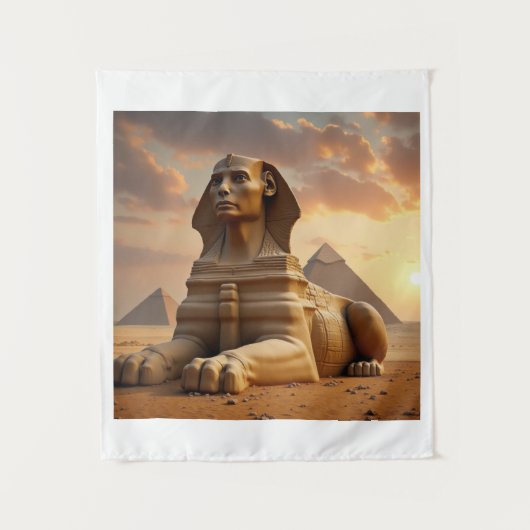 Die Sphinx von Giza – Wächter der Pyramiden Wandteppich (Vorderseite)