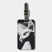 Die Sphynx Cat Frischkite Black & White Art Gepäckanhänger (Vorderseite vertikal)