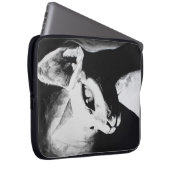 Die Sphynx Katzenwelse Schwarz-weiße Kunst Laptopschutzhülle (Vorne Rechts)