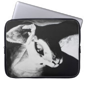 Die Sphynx Katzenwelse Schwarz-weiße Kunst Laptopschutzhülle (Vorderseite)