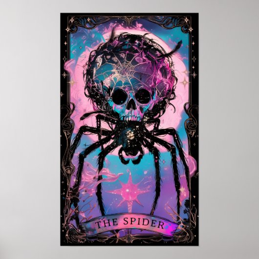 Die Spider Tarot Card Hexenkarte Poster (Vorne)