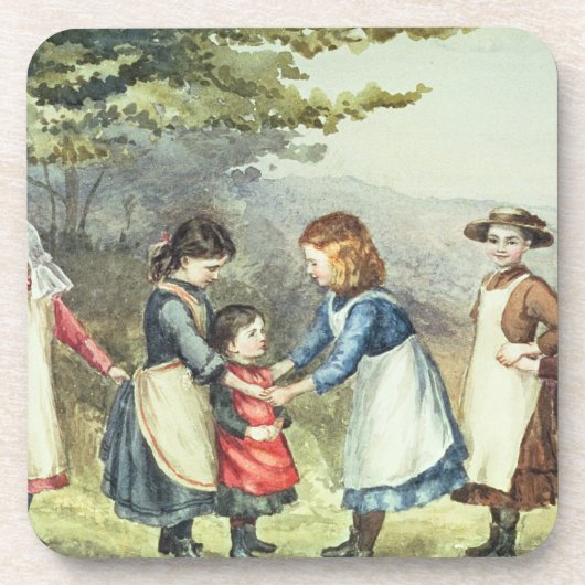 Die Spiele der Kinder, c.1880 (w/c auf Papier) Untersetzer (Vorderseite)