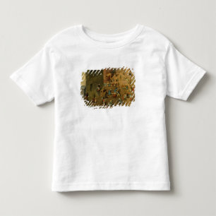 Die Spiele der Kinder: Detail der Spitzenrechter Kleinkind T-shirt