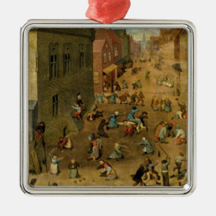 Die Spiele der Kinder: Detail der Spitzenrechter Ornament Aus Metall