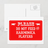 Die Spieler von Harmonica nicht Gefüttert Postkarte (Vorne/Hinten)