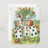 Die Spielkarten, die die Rose Bush malen Postkarte (Vorne/Hinten)