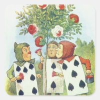 Die Spielkarten, die die Rose Bush malen