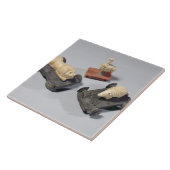 Die Spielwaren der Kinder: ein Igel, ein Löwe und Fliese (Seite)