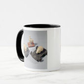 Die Spielwaren der Kinder: ein Igel, ein Löwe und Tasse (Vorderseite Links)