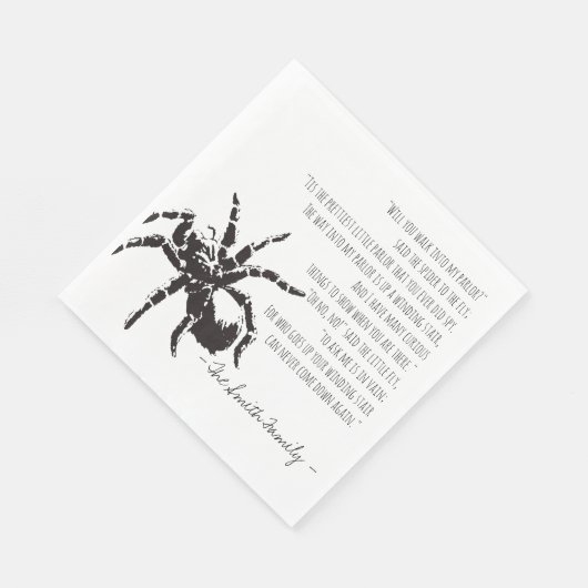 Die Spinne und das Fliegengedicht Serviette (Ecke)