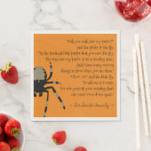 Die Spinne und das Fliegengedicht Serviette (Beispiel)