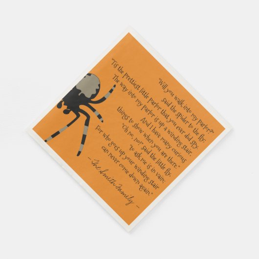 Die Spinne und das Fliegengedicht Serviette (Ecke)