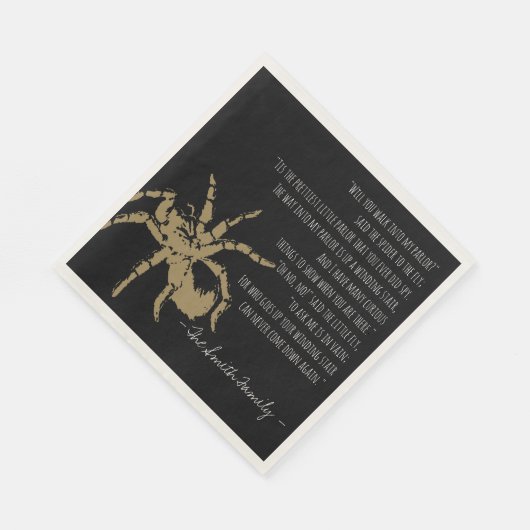 Die Spinne und das Fliegengedicht Serviette (Ecke)