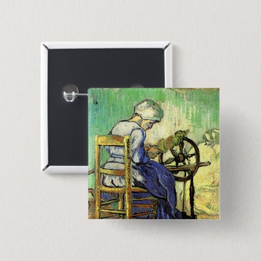 Die Spinner von Vincent van Gogh Button (Vorne & Hinten)