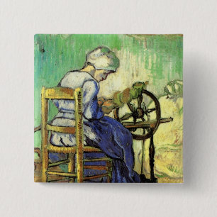 Die Spinner von Vincent van Gogh Button