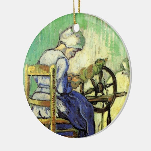 Die Spinner von Vincent van Gogh Keramik Ornament (Links)