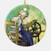 Die Spinner von Vincent van Gogh Keramik Ornament (Hinten)