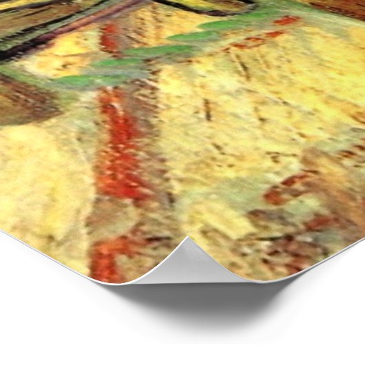 Die Spinner von Vincent van Gogh Poster (Ecke)