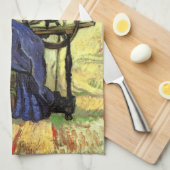 Die Spinnerin von Vincent van Gogh Geschirrtuch (Viertel Falte)