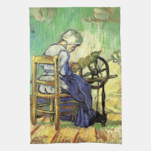 Die Spinnerin von Vincent van Gogh Geschirrtuch (Vertikal)