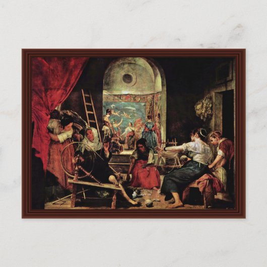 Die Spinners (die Fabel von Arachne) Postkarte (Vorderseite)