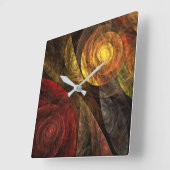 Die Spirale des Lebens Abstrakter Kunstplatz Quadratische Wanduhr (Winkel)