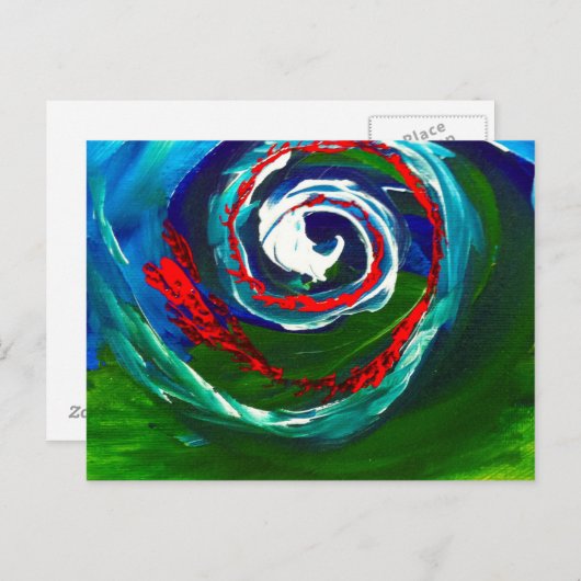 Die Spiralwelle der Unendlichkeit Postkarte (Vorne/Hinten)