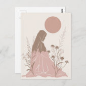 Die spirituelle Frau Postkarte (Vorne/Hinten)